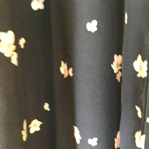 Yado Women's Vintage Cropped Palazzo Pull-On Pants Navy and Lavender Size Large - Picture 6 of 9